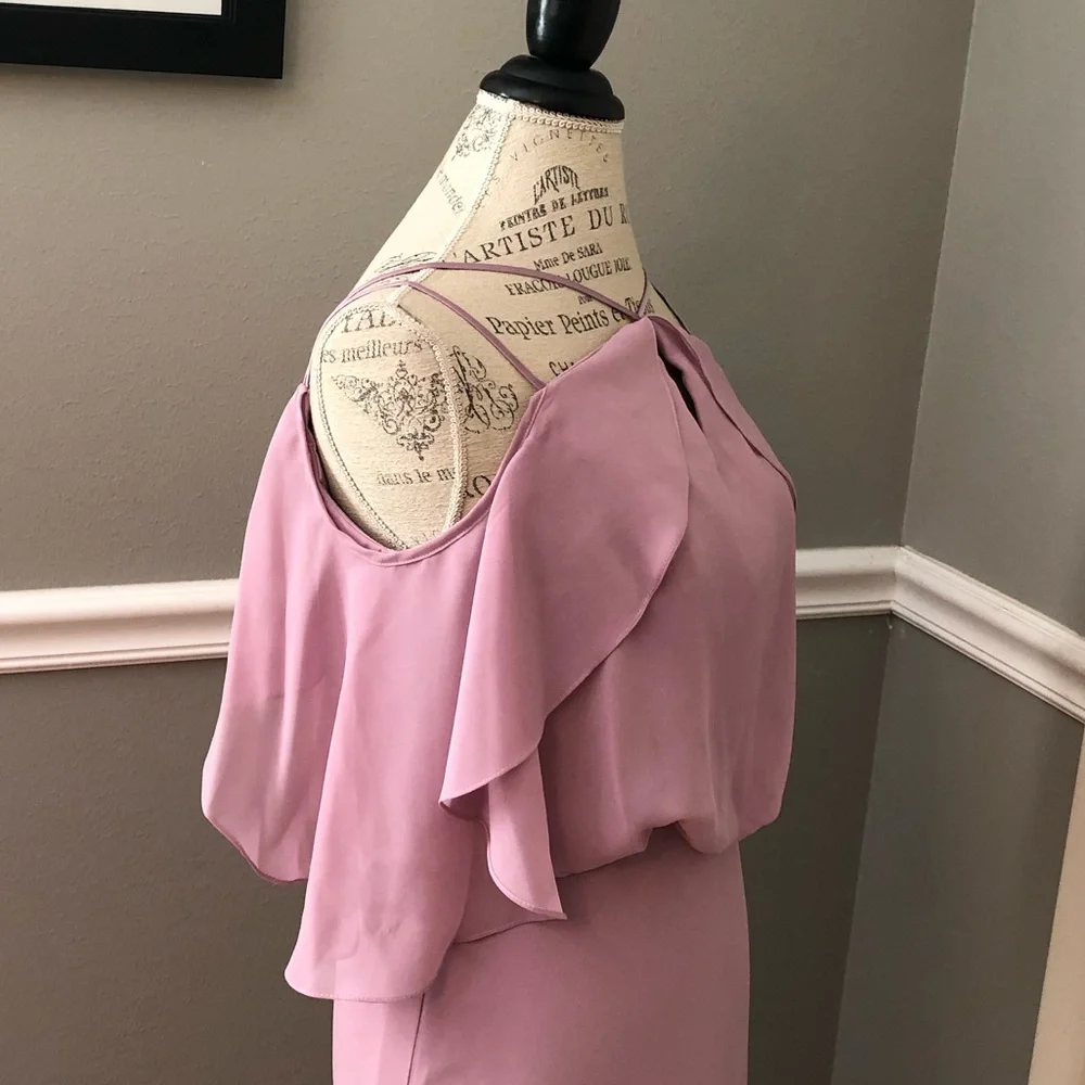 🔴CLEARANCE NEW SORELLA VITA SZ 10 DUSTY ROSE CHIFFON FORMAL EVENING GOWN